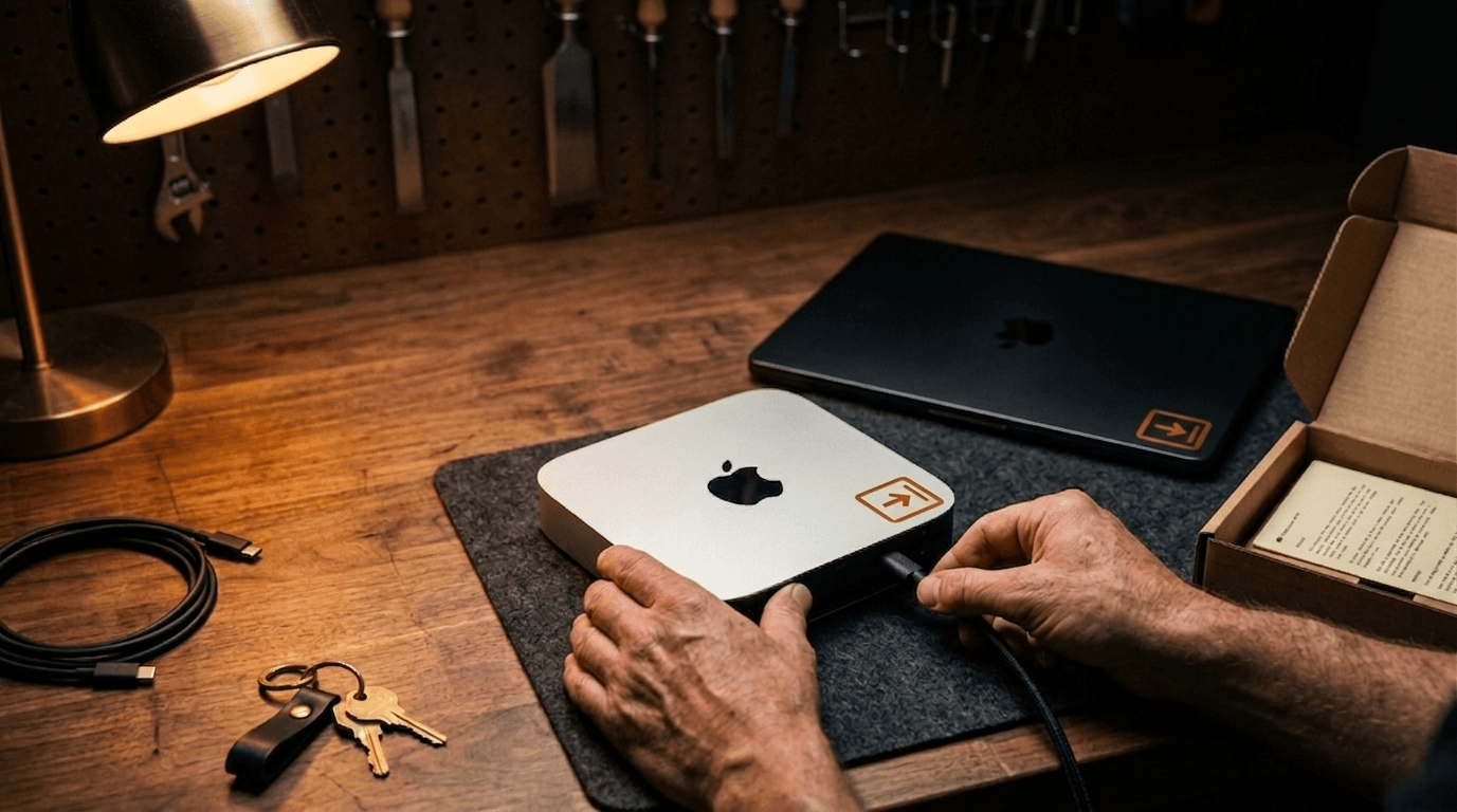 Small business owner managing operations across multiple screens